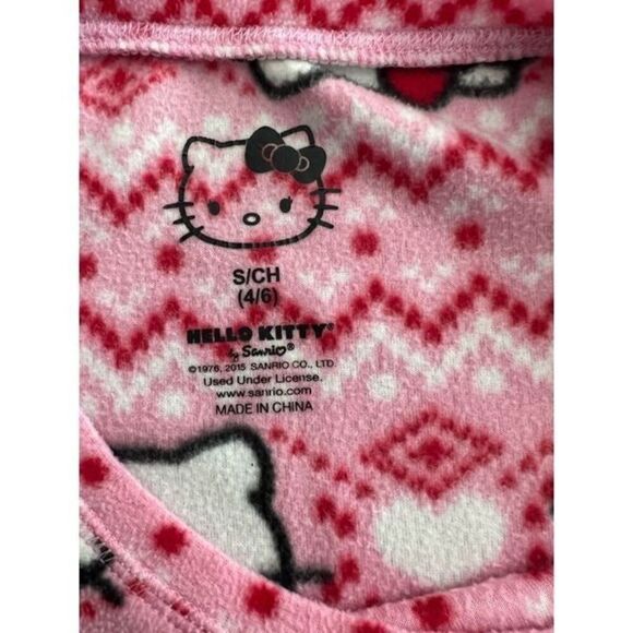 HELLO KITTY BOWS Fleece Pajama size Small - Picture 4 of 4